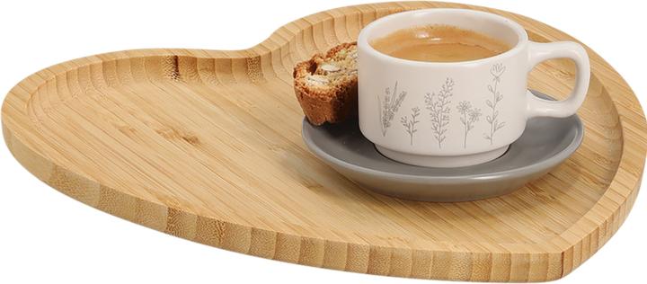 Actual product image Zeller Present Serviertablett Herz Bambus 27x25 cm