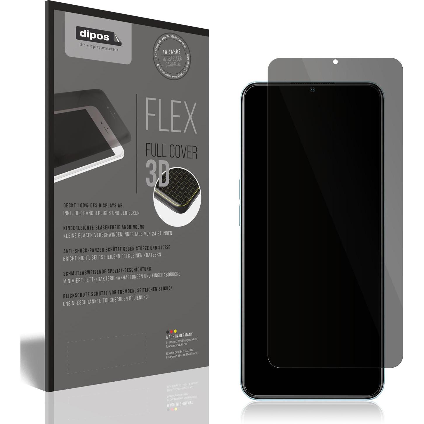 Dipos Blickschutzfolie 2-Way Anti-Shock (2 Stück, Oppo A78), Smartphone Schutzfolie, Transparent