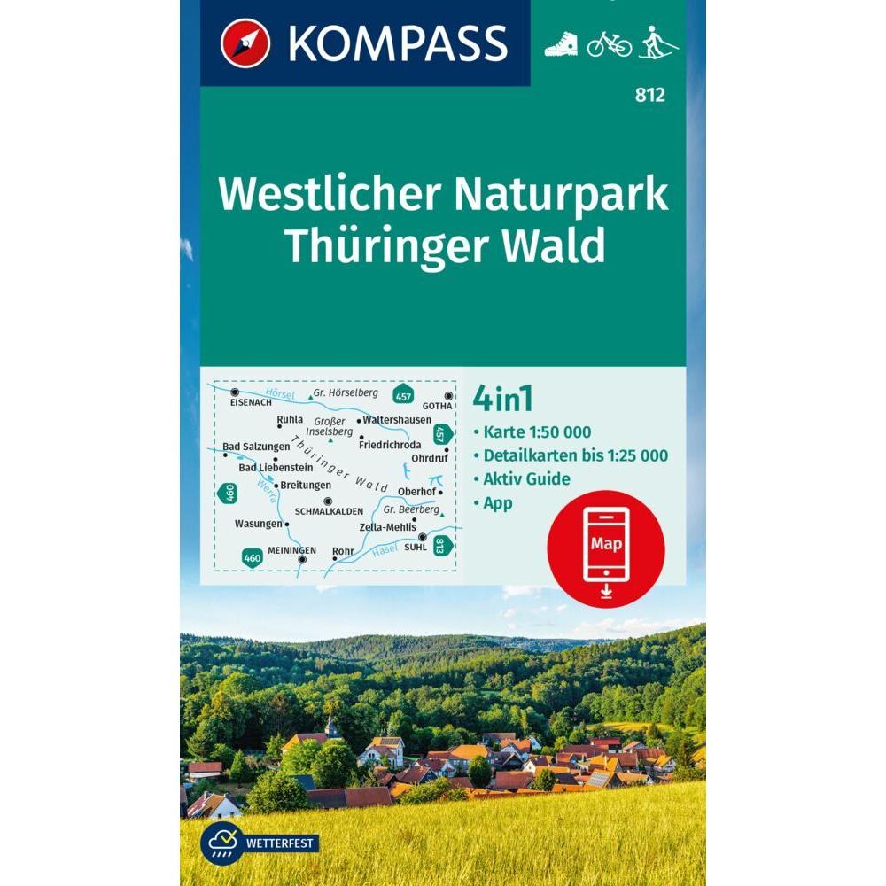 KOMPASS Wanderkarte 812 Westlicher Natu, Landkarte