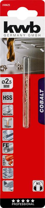 Immagine prodotto kwb Trapano a torsione COBALT 2,5 mm (2,5 mm)