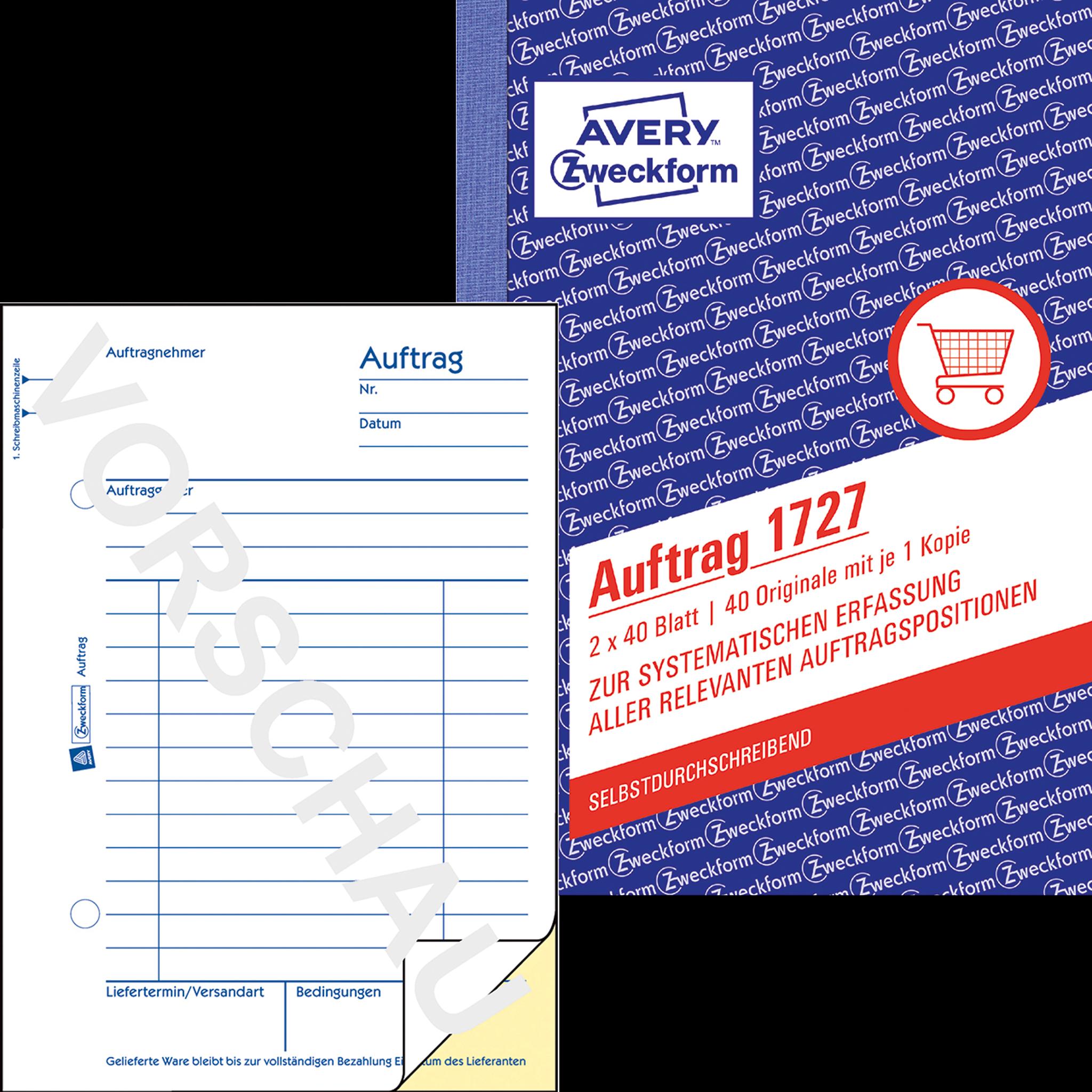 Avery, Formular, Auftrag (40 x)