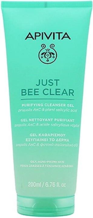 Actual product image Apivita Just Bee Clear Purifying Cleansing Gel For Oily Acne-Prone Skin - 200 Ml (Cleansing gel, 200 ml)