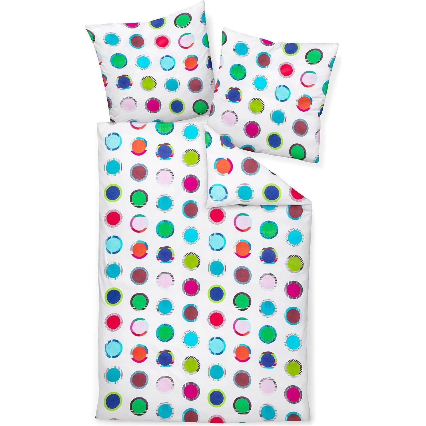 Janine, Bettwäsche, Mako-Satin Bettwäsche modern art S 42146-09 multicolor (Bettwäsche Set, 135x200 cm + 80x80 cm)