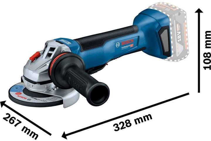 Produktbild Bosch Professional Akku-Winkelschleifer GWS 18V-10 P (Set inkl. L-BOXX) (125 mm)