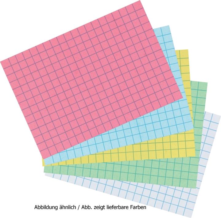 Produktbild Herlitz Karteikarten, DIN A6, kariert, blau aus Papier, 170 g-qm, holzfrei, 5 mm kariert, Linienfarbe: (A6, 170 g/m², 100 x)