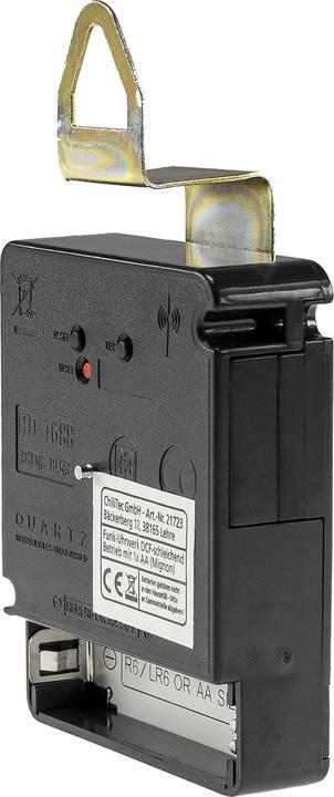 Produktbild Chilitec Funk-Uhrwerk DCF, mit 3 Zeigersätzen, schleichender Zeiger