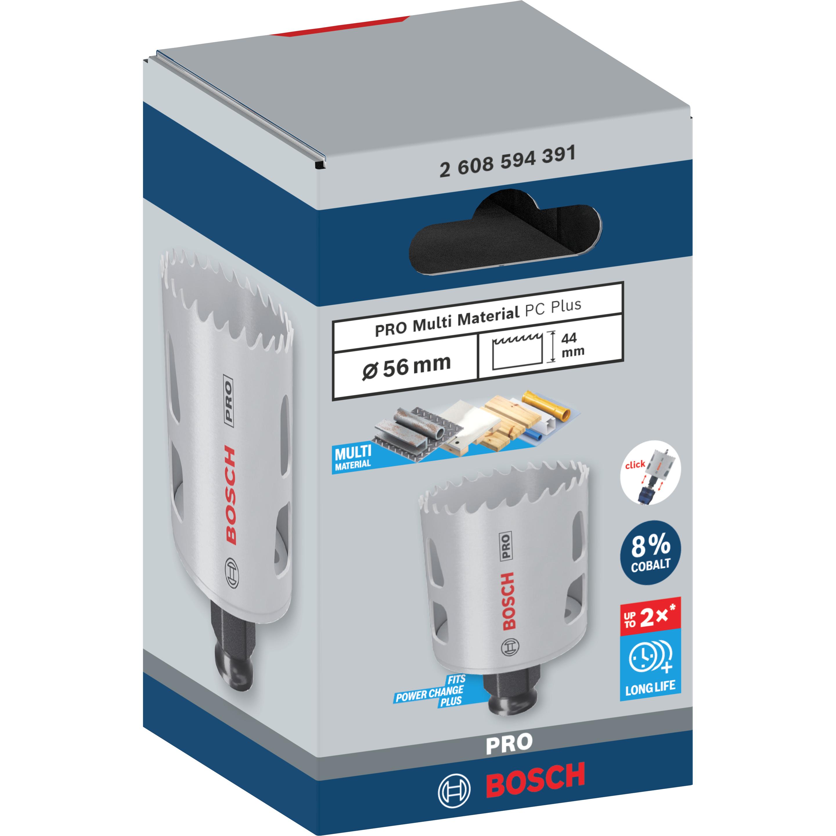 Thumbnail - Bosch Professional Zubehör, Lochsäge, PRO Multi Material PC Plus Lochsäge, 56 mm (56 Millimeter)