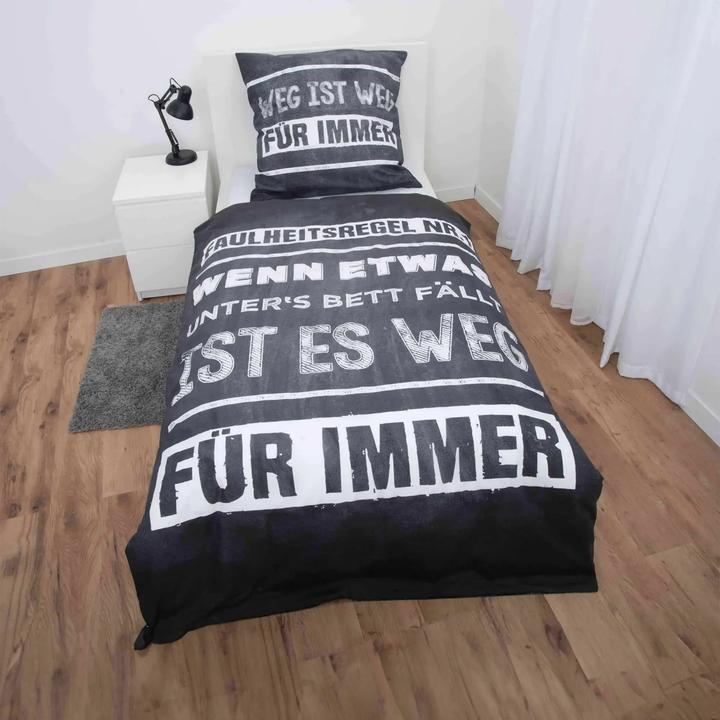 Produktbild Herding Sprüche Bettwäsche (135 x 200 cm, 80 x 80 cm)