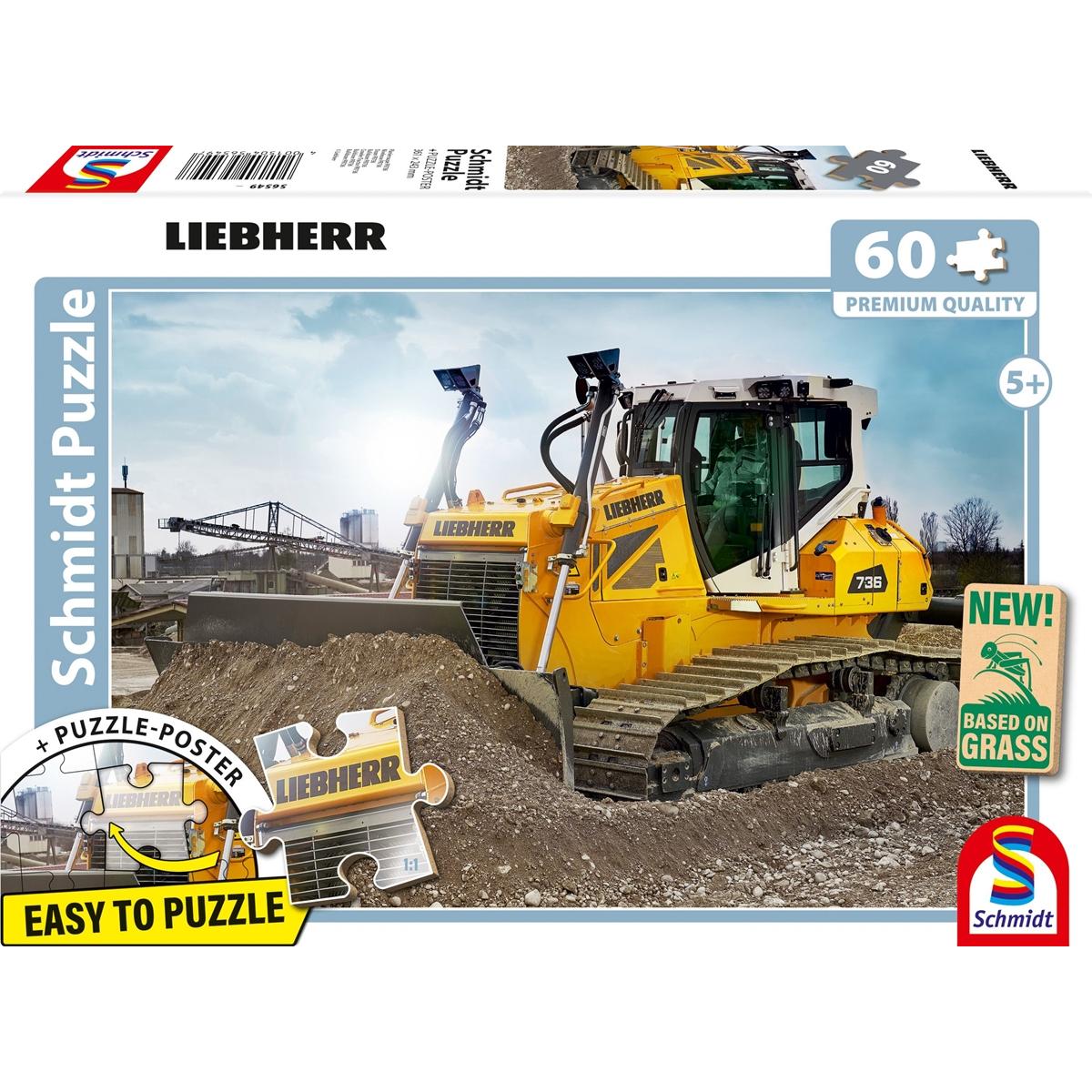 Schmidt Spiele Liebherr, Planierraupe PR736 60 Teile (60 Teile)