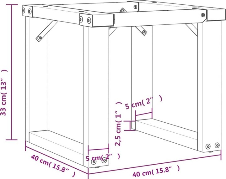 Image du produit VidaXL Pieds de table basse O-Cadres en fonte