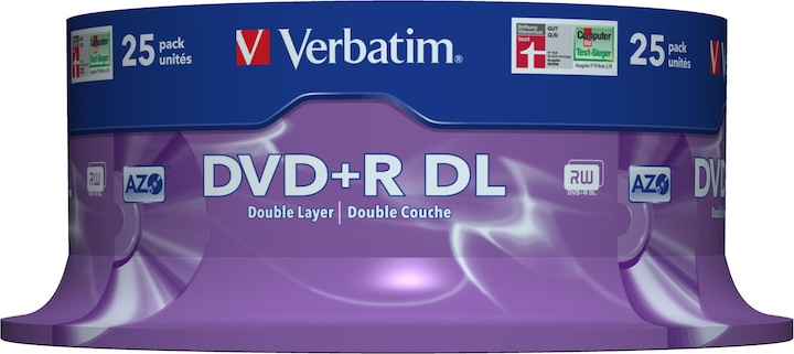 Actual product image Verbatim Dvd+R dl (25 x)
