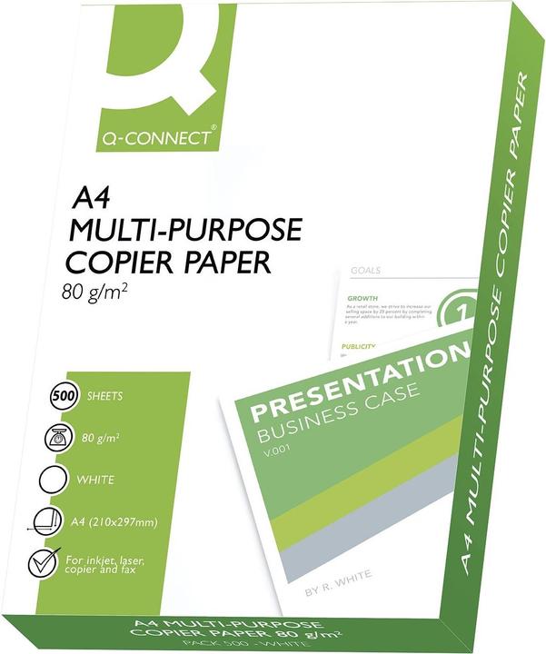 Q-Connect Universeel papier, helder wit (80 g/m², 500 x, A4)