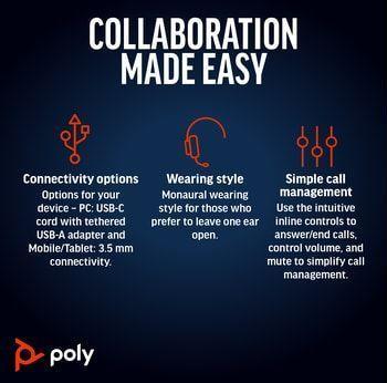 Productafbeelding Poly Blackwire C5220 (Bedraad, USB-A)