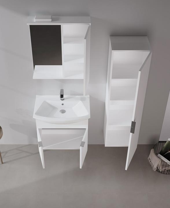 Produktbild Homitis Purus 65 Bathroom Cabinet With Sink & Mirror Set (2 Pieces)