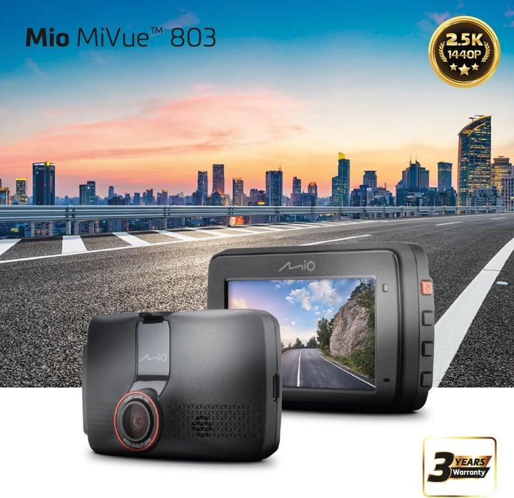 Actual product image Mio MiVue 803 (Accelerometer, Built-in display, Built-in display, Built-in microphone, GPS receiver, Rechargeable battery, Wi-Fi, 2.5K)