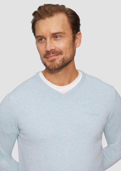 Produktbild S.Oliver Strickpullover Strickpullover mit Logo-Stickerei (XL)