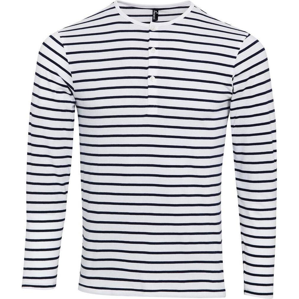 Premier, Herren, Hemd, Long John, Weiss, Blau, (XXL)