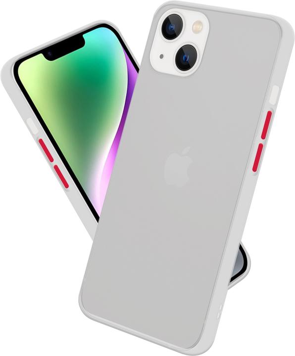 CADORABO Custodia ibrido con interno in silicone TPU e retro in plastica opaca CUSTODIA per Galaxy NOTE 20, Rosso Opaco con Pulsanti Neri