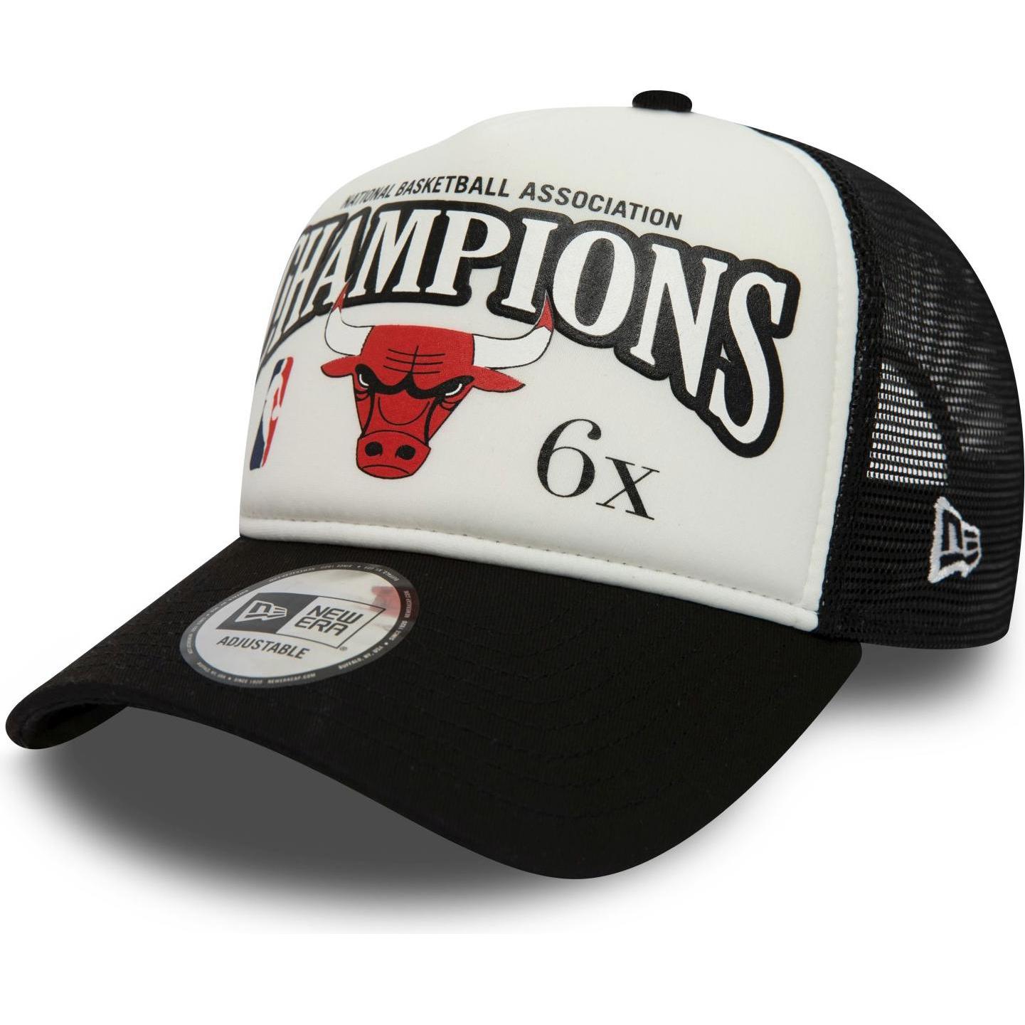 New Era, Herren, Cap, A-Frame Trucker Cap - Champions Chicago Bulls, Schwarz, (One Size)