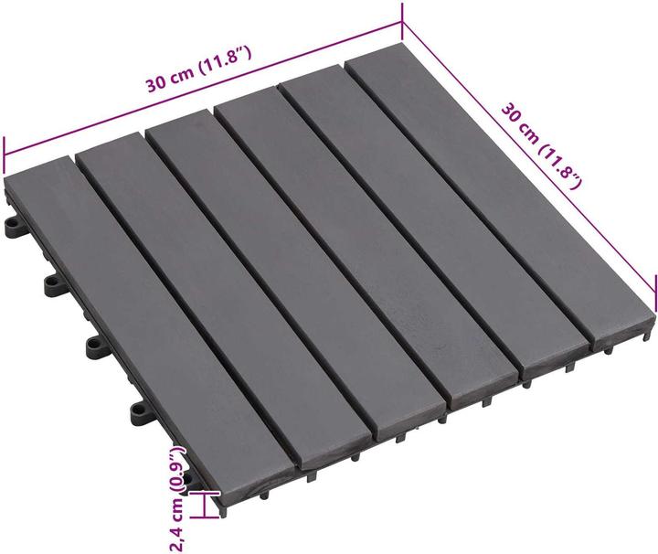 Produktbild vidaXL Terrassenfliese (10x, 30 x 30 cm)