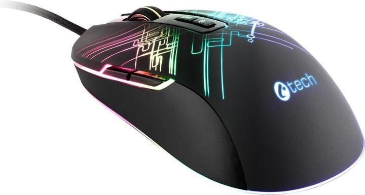 Actual product image C-Tech HernÃ myÅ¡ Dusk (GM-27L), casual gaming, 3200 DPI, RGB podsvÃcenÃ, USB (Cable)