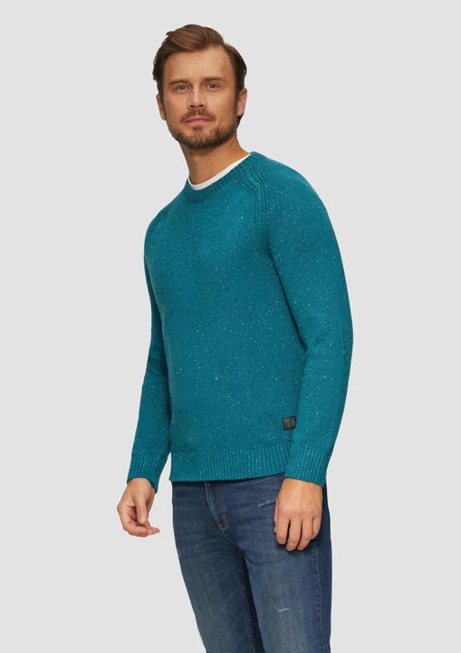 Produktbild S.Oliver Strickpullover Crew-Neck-Pullover mit Farbeffekt (XL)