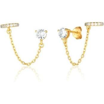 JVD, Ohrringe, Modern gold-plated earrings with zircons SVLE1995XH2GO00