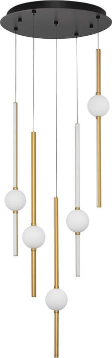 Produktbild Nova Luce ACROBAT LED Pendelleuchte Schwarz 60W Warmweiss 50x52cm dimmbar 9695258
