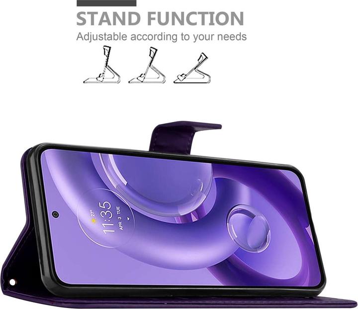 Actual product image Cadorabo Case for Motorola EDGE 30 NEO Flower Book (Motorola Edge 30 Neo)