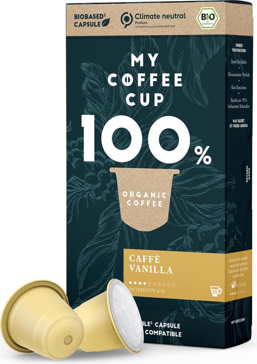 Actual product image My-Cups Organic Caffè Vanilla coffee capsules 10 capsules (10 x Port.)