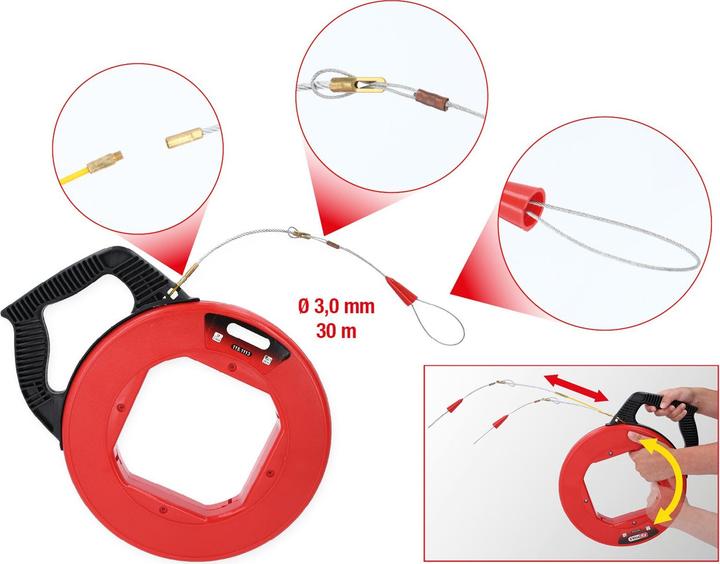 Image du produit KS Tools Aide au tirage de câbles (30 m)
