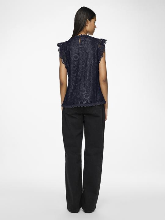 Actual product image Pieces Pcolline Sl Lace Top Wvn Noos (L)