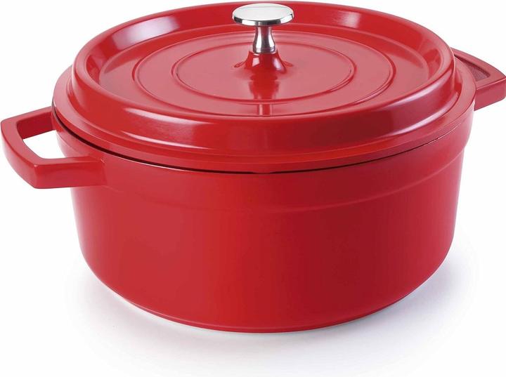 Productafbeelding Lacor Koekenpan rood met deksel D16cm H7cm 1.3lt (Aluminium, 16 x 7 cm)