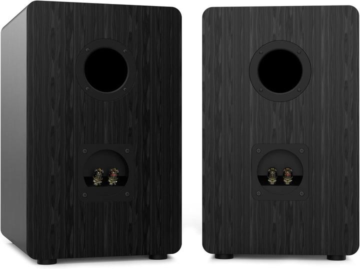 Image du produit Wiibo Enceinte vintage 6 noir hi-fi 100 W, 3 voies, grille amovible, son surround (100 W)