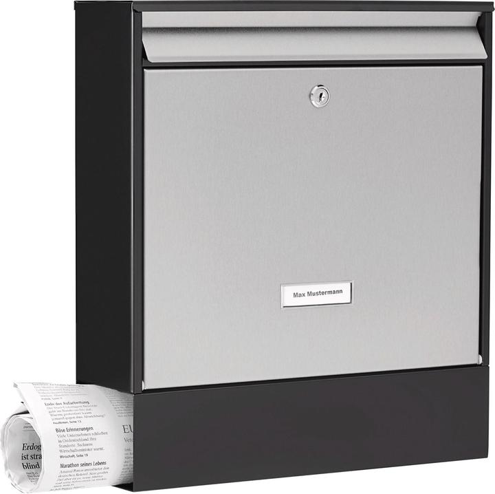 Actual product image Burg Wächter Mailboxes Oxford 6877 black&steel