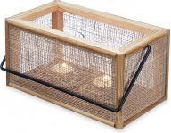 Giftdecor portacandele due lampade in rattan