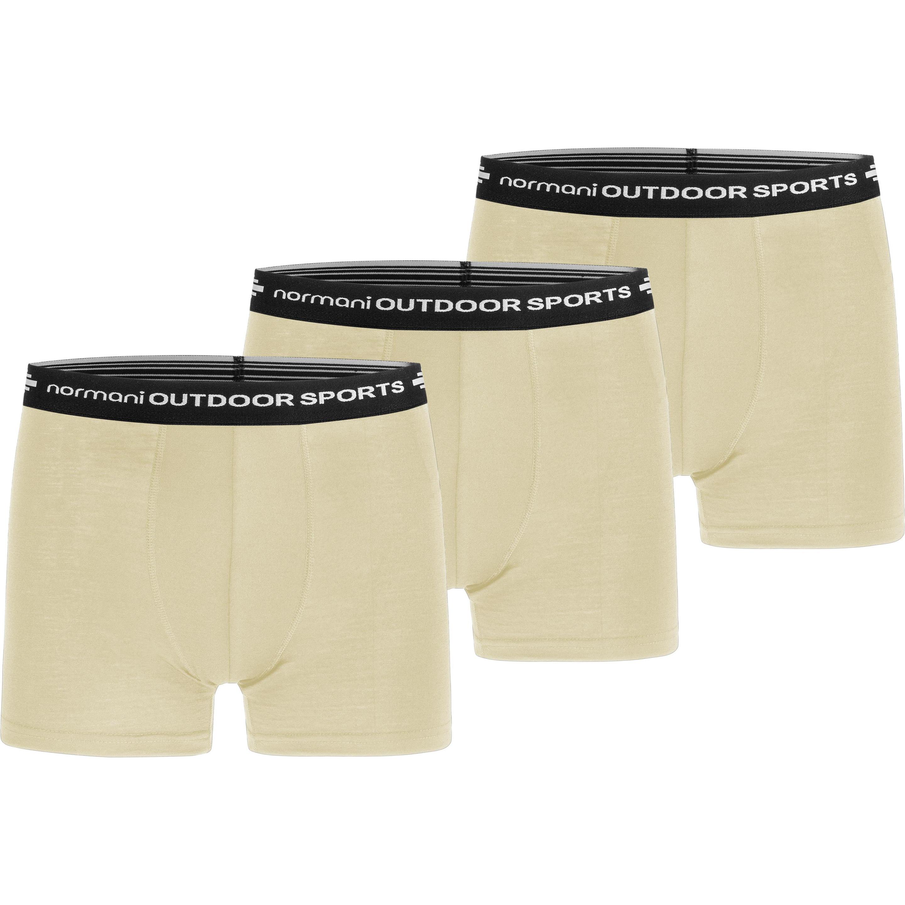 Normani, Herren, Unterhosen, 3er Pack Herren Merino Boxershorts Unterhose - 7694, Weiss, (XXL, 3er Pack)