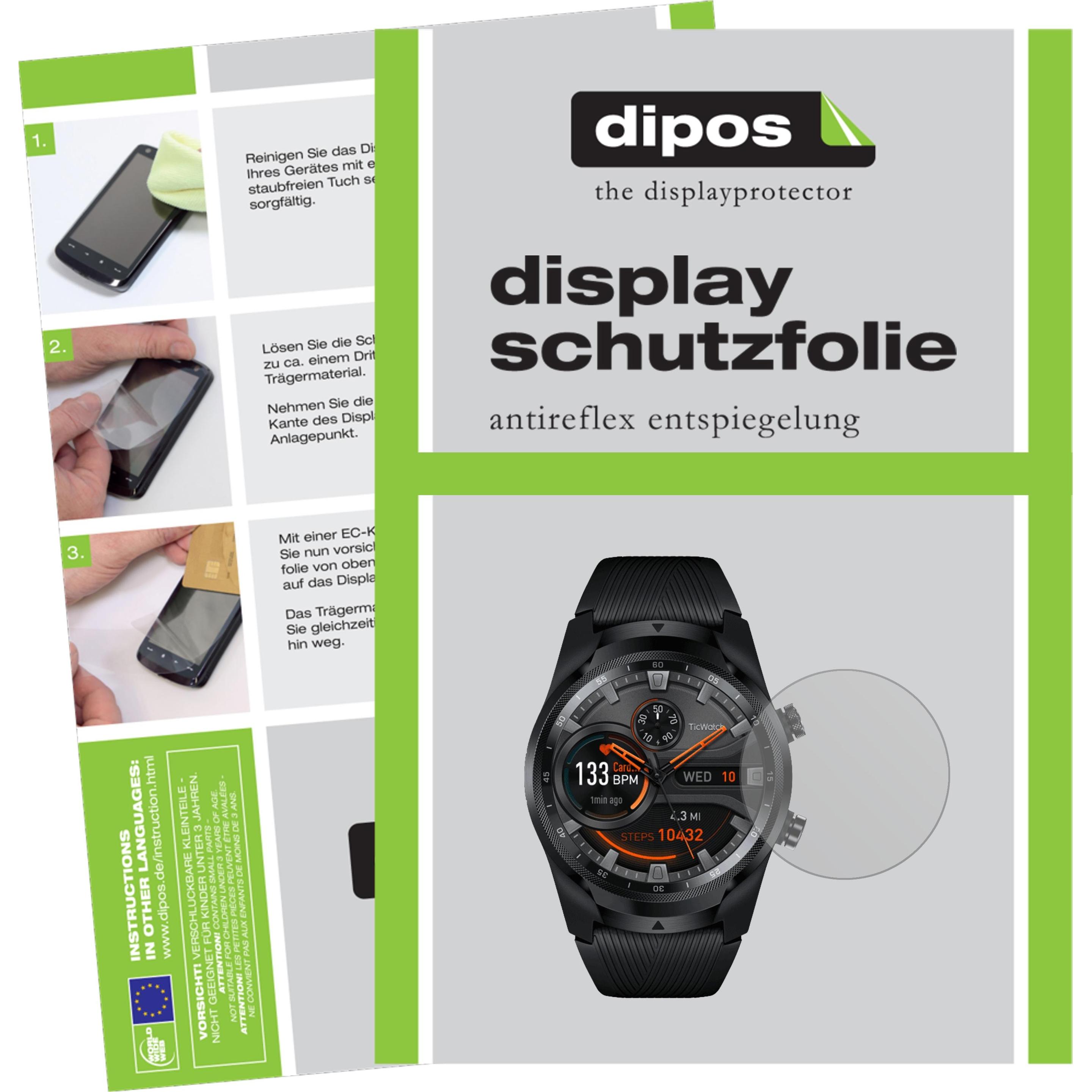 Dipos Displayschutzfolie Antireflex, Smartwatch Schutzfolie, Transparent