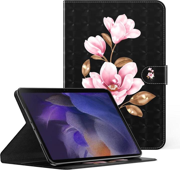 Productafbeelding Cover-Discount Galaxy Tab A8 10.5 - Etui Glitter Effect Lotus Bloesem (Galaxy Tab A8)