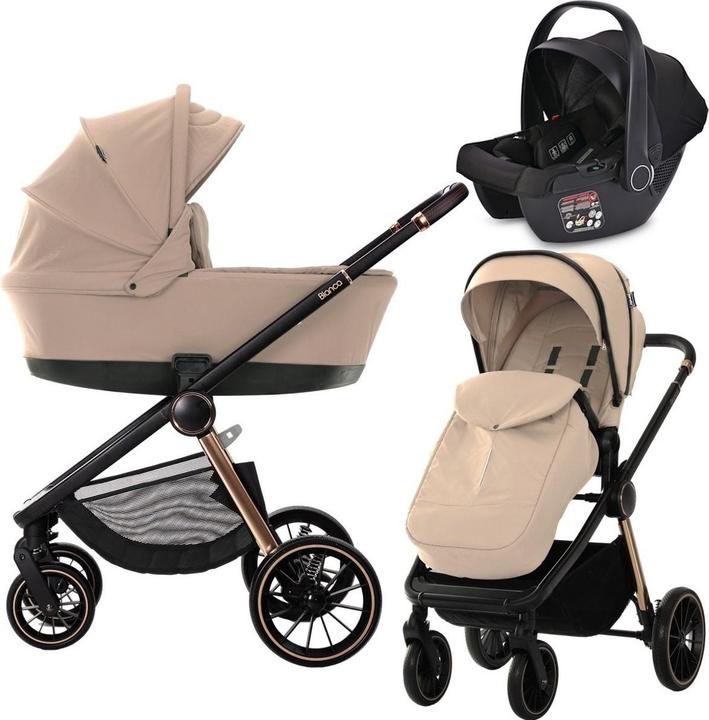 Actual product image Lorelli Bianca 3-in-1 Stroller with i-Size Car Seat (0 Months - 4 years)