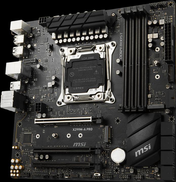 Actual product image MSI X299m-A Pro (LGA 2066, Intel X299, mATX)