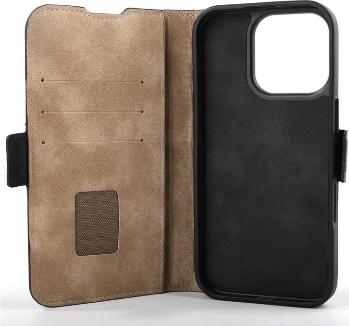 Produktbild Mike Galeli Book-Cover Echtleder Fabio black (Apple iPhone 16 Pro Max)