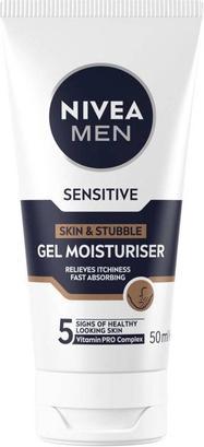 Actual product image NIVEA Men Skin Stubble Moisturizer Face Gel - 50 Ml (50 ml, Face gel)