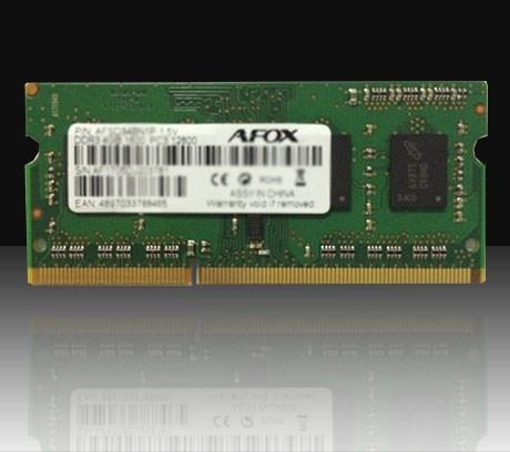 Produktbild AFOX SO-DIMM DDR3 8GB 1866MHZ LV 1 35V (1 x 8GB, 1866 MHz, DDR3-RAM, SO-DIMM)