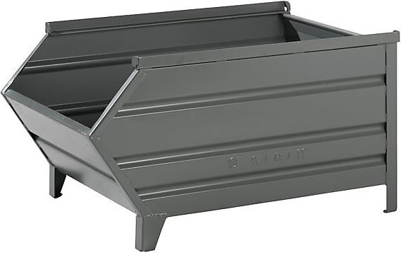 Actual product image Heson-Werk Stacking container made of sheet steel, with removal opening