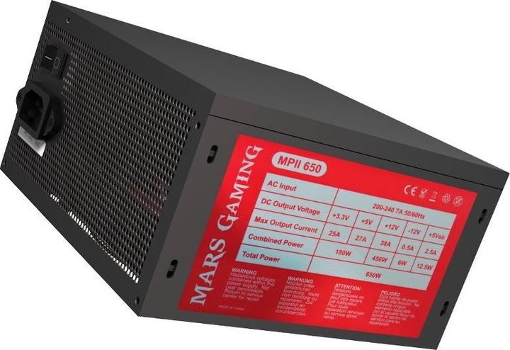 Actual product image Mars Gaming PSU Tacens MPII650 650W, 120mm, 14dB, 85+ efficiency (650 W)