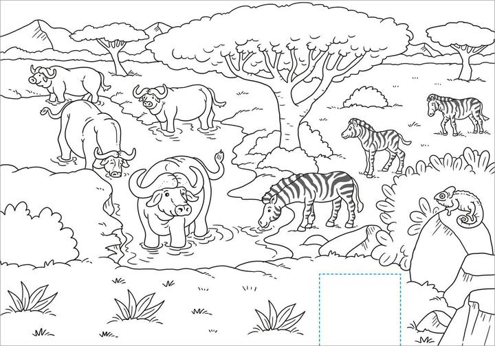 Produktbild Tessloff Schnipp Schnapp Malbuch. Wilde Tiere. Was steckt dahinter?