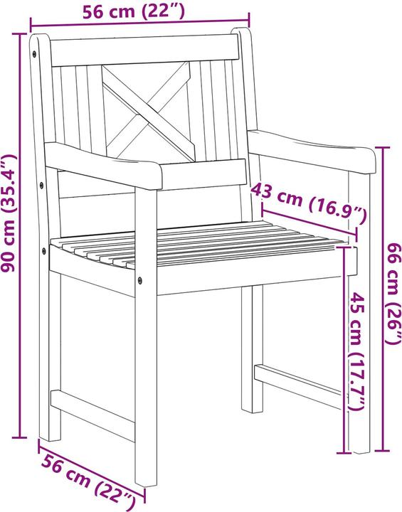 Produktbild vidaXL Gartenstuhl