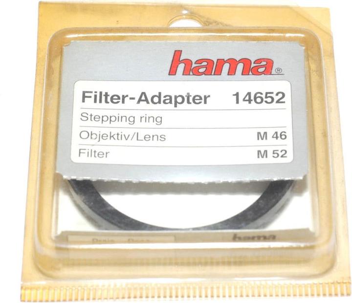 Produktbild Hama Adapter 52 mm Filter an 46 mm Objektiv (Obektivfilter Halter, 52 mm)