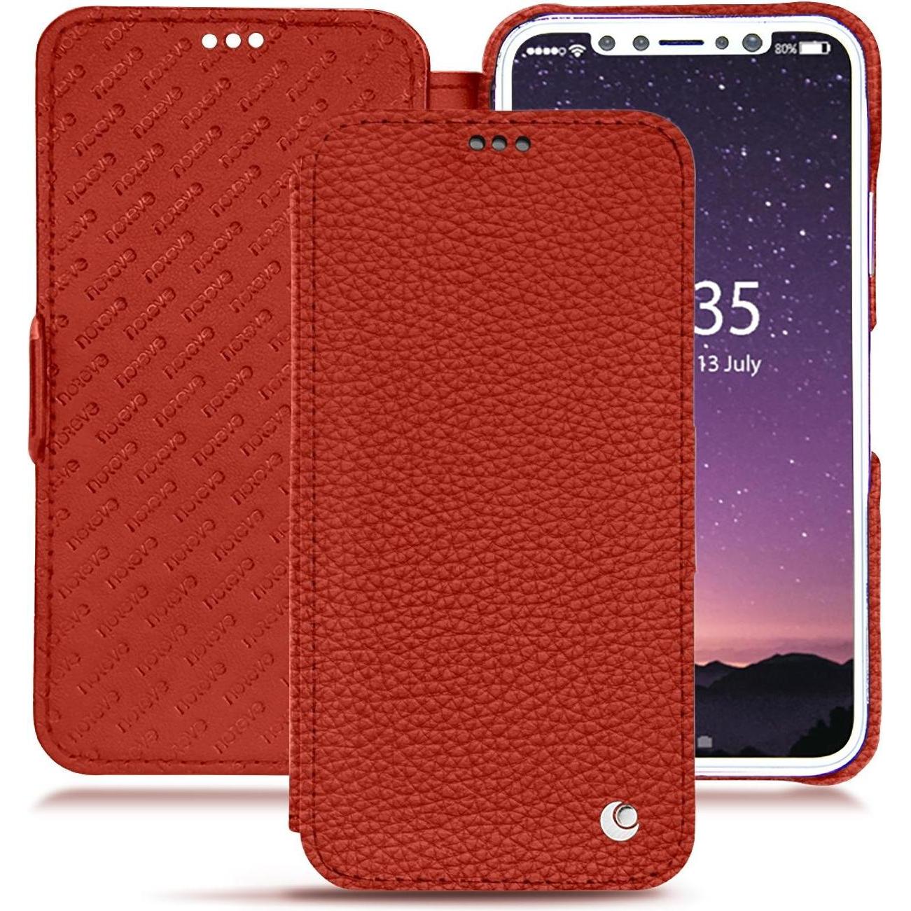 Noreve Lederschutzhülle Wallet (Apple iPhone 7 Plus), Smartphone Hülle, Violett